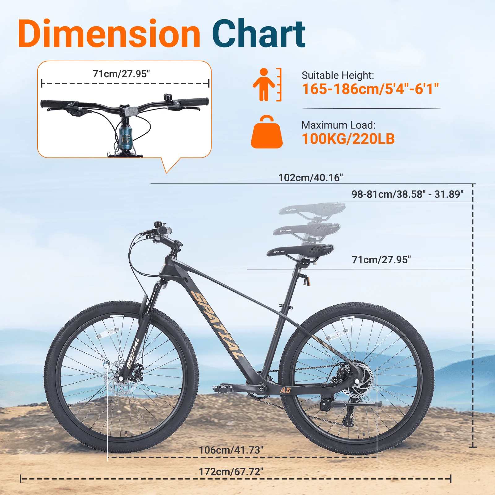 SPATIAL 27.5 inch Mountain Bike Magnesium Alloy Frame MTB 8 Speed Dual Disc Brake Superior Outdoor Cycling Bicycle
SPATIAL 27.5 inch Mountain Bike Magnesium Alloy Frame MTB 8 Speed Dual Disc Brake Superior Outdoor Cycling Bicycle