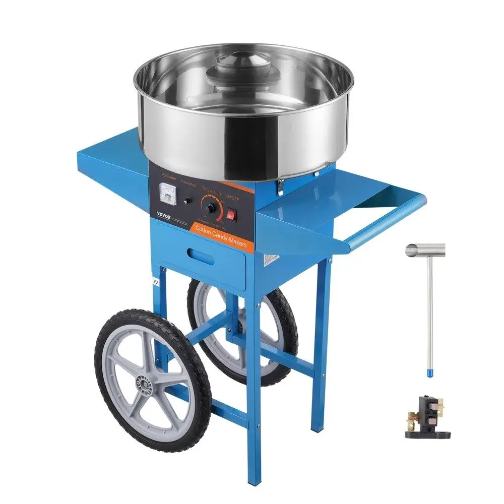 Electric Candy Floss Machine Commercial 1000W Stainless Steel Bowl Sugar Scoop Drawer for home Kids Party Family Event Blue
Electric Candy Floss Machine Commercial 1000W Stainless Steel Bowl Sugar Scoop Drawer for home Kids Party Family Event Blue