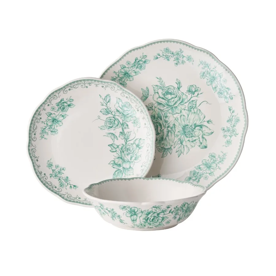 Agatha 12-Piece Stoneware Dinnerware Set, Green
Agatha 12-Piece Stoneware Dinnerware Set, Green