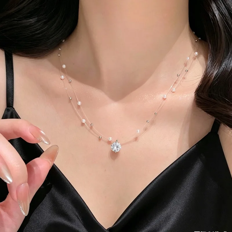 Charming Premium Layered Pearl Cubic Zirconia Collarbone Necklace Light Luxury for Women High Quality Daily Wear Fashion Jewelry
Charming Premium Layered Pearl Cubic Zirconia Collarbone Necklace Light Luxury for Women High Quality Daily Wear Fashion Jewelry