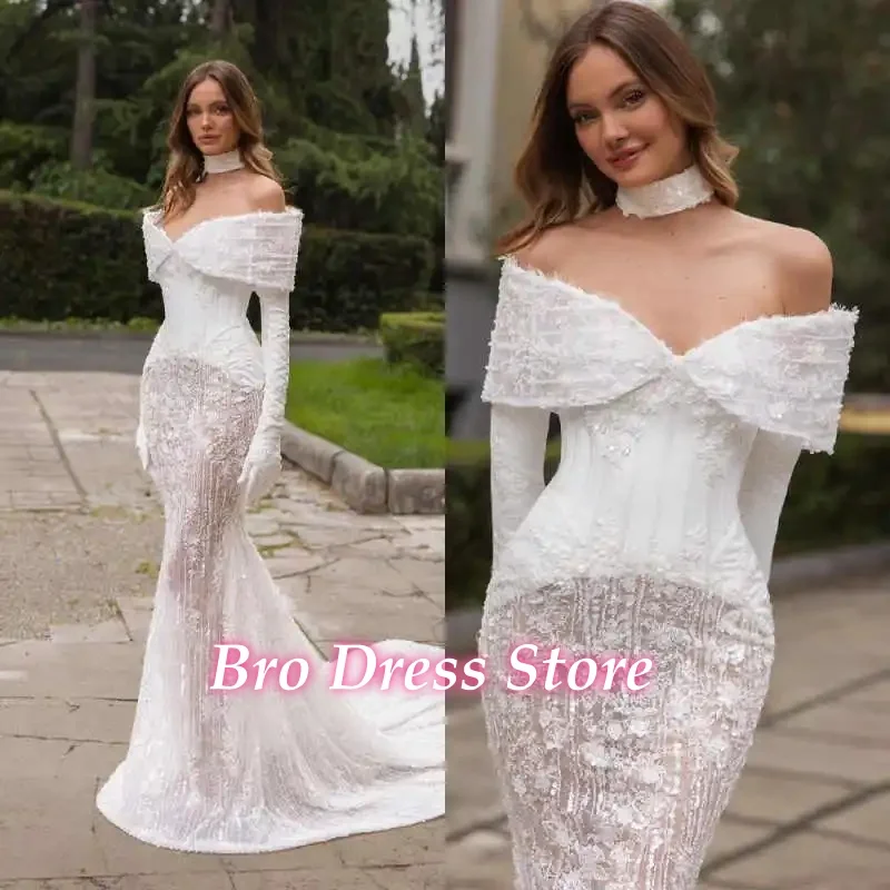 Sparkly Wedding Dresses Sequins Bridal Gowns Off Shoulder See Through Mermaid Princess Sweep Train Customized Vestidos De Novia
Sparkly Wedding Dresses Sequins Bridal Gowns Off Shoulder See Through Mermaid Princess Sweep Train Customized Vestidos De Novia