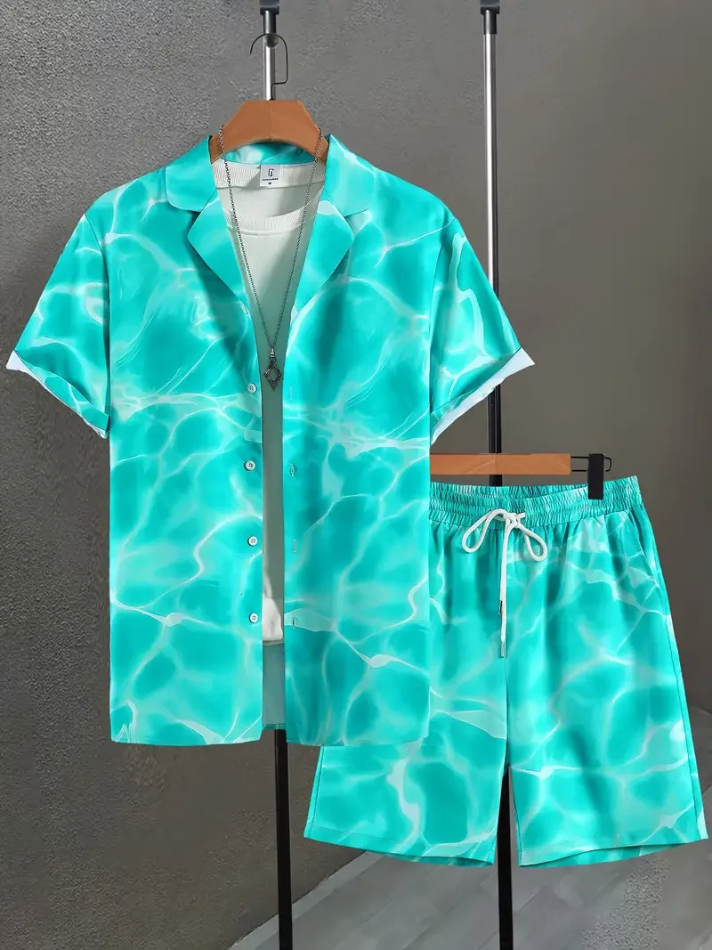 Hawaiian Shirt Set Sky Pattern Men's 3D Printed Summer Men's Women's Fashion Fresh Fantasy Button-up Shirt + Shorts 2 Piece Set
Hawaiian Shirt Set Sky Pattern Men's 3D Printed Summer Men's Women's Fashion Fresh Fantasy Button-up Shirt + Shorts 2 Piece Set