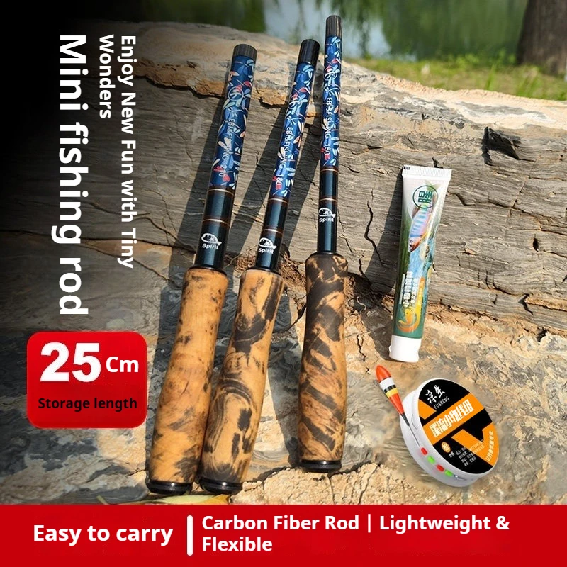 Super Short Section Micro Fishing Rod Set, Mini Portable Pocket Stream Rod, Ultralight Hand Rod for Kids
Super Short Section Micro Fishing Rod Set, Mini Portable Pocket Stream Rod, Ultralight Hand Rod for Kids