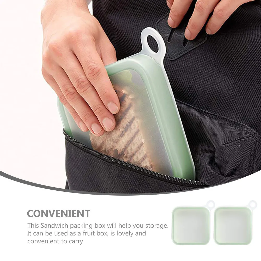 2Pcs Lunch Box Sandwich Storage Box Reusable Leakproof Bread Container Indoor Outdoor Food Container Sandwich Boxes
2Pcs Lunch Box Sandwich Storage Box Reusable Leakproof Bread Container Indoor Outdoor Food Container Sandwich Boxes