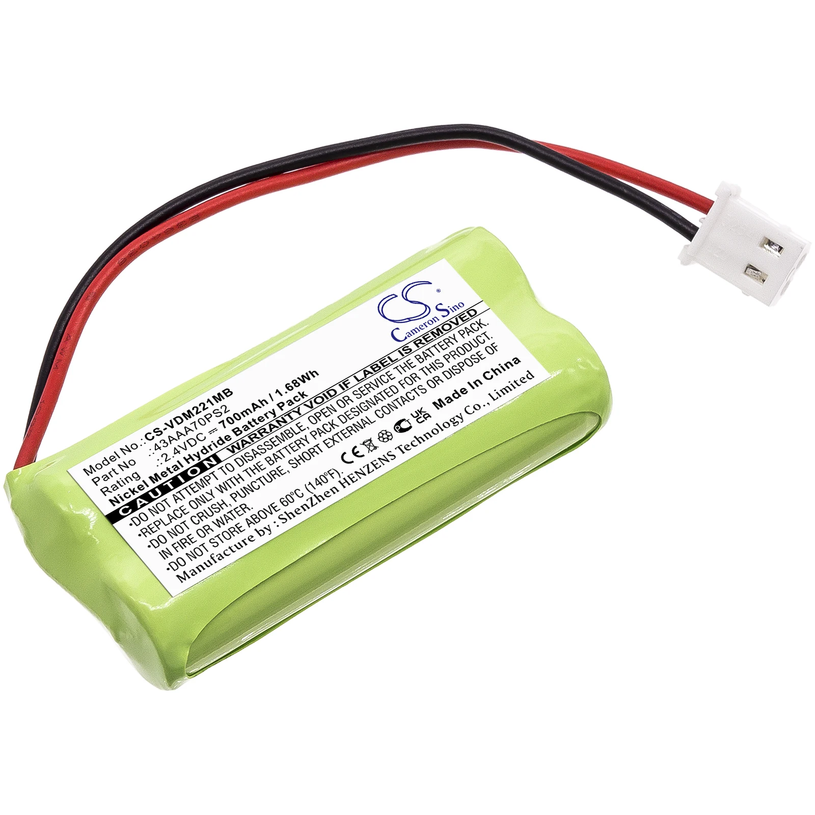 Battery for Digital Audio Monitor DM221, DM221, DM221-2, DM222 PN: 43AAA70PS2 700mAh / 1.68Wh
Battery for Digital Audio Monitor DM221, DM221, DM221-2, DM222 PN: 43AAA70PS2 700mAh / 1.68Wh