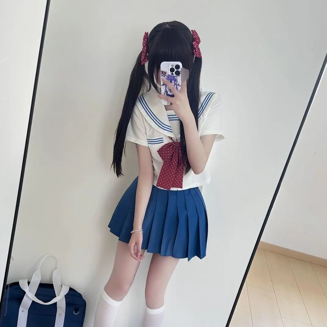 plus Size Summer JK Uniform Set Sailor Short Sleeve Women's Style School Blue Skirt Casual Fashion Two-Piece Suit for Ad...
plus Size Summer JK Uniform Set Sailor Short Sleeve Women's Style School Blue Skirt Casual Fashion Two-Piece Suit for Ad...