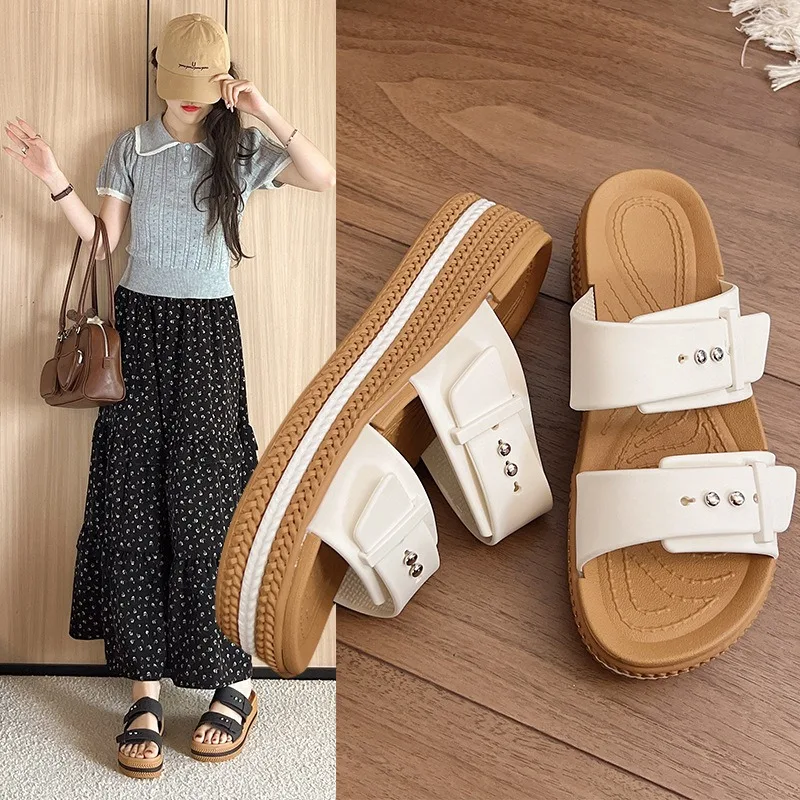 Women's Slippers Fashion Wedge Platform Sandals New One-word Slippers Beach Shoes Summer Open Toe Casual Slippers Women's Slides
Women's Slippers Fashion Wedge Platform Sandals New One-word Slippers Beach Shoes Summer Open Toe Casual Slippers Women's Slides