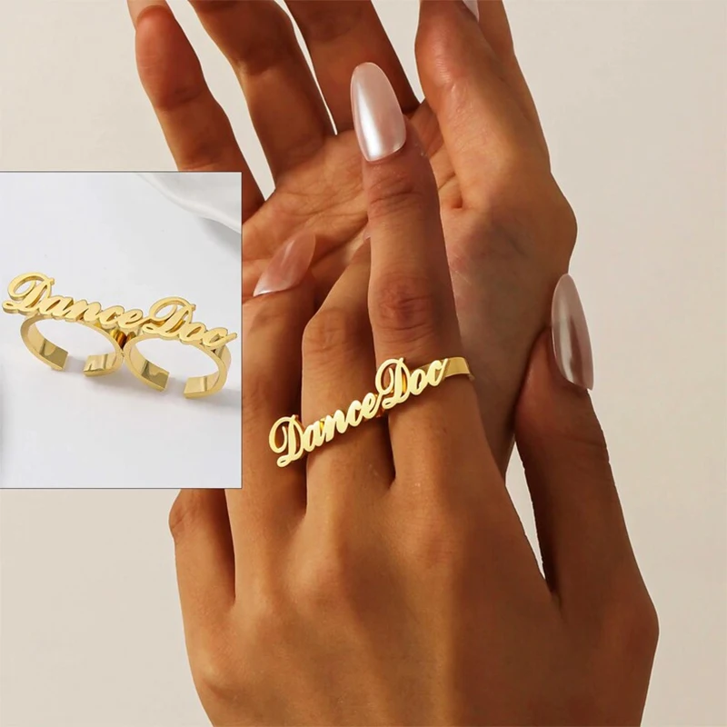 Customized Personalized Name Double-layer Ring for Women Luxury Stainless Steel Plain Ring Birthday Party Gift Wholesale Rings
Customized Personalized Name Double-layer Ring for Women Luxury Stainless Steel Plain Ring Birthday Party Gift Wholesale Rings
