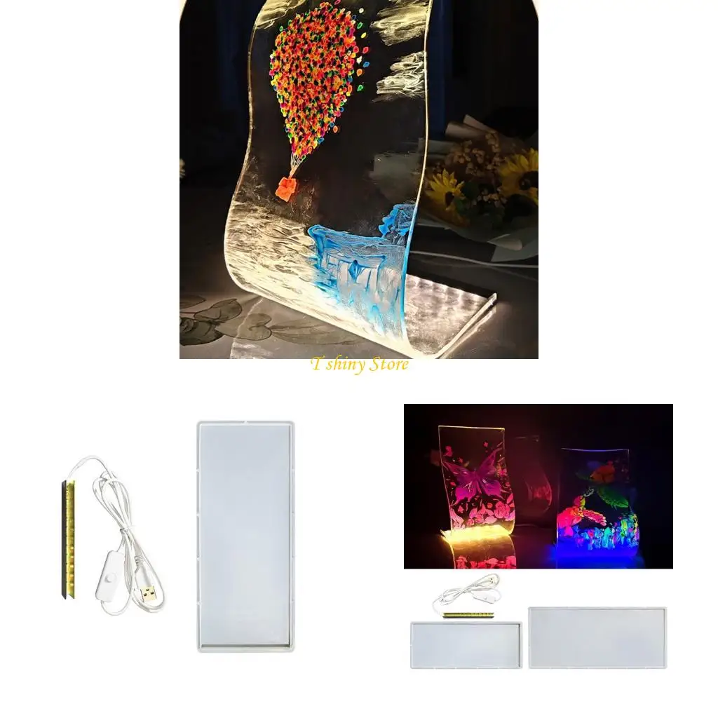 N58F Silicone Night Lamp Molds USB Light Epoxy Resin Craft Tabletop Decoration Mould
N58F Silicone Night Lamp Molds USB Light Epoxy Resin Craft Tabletop Decoration Mould