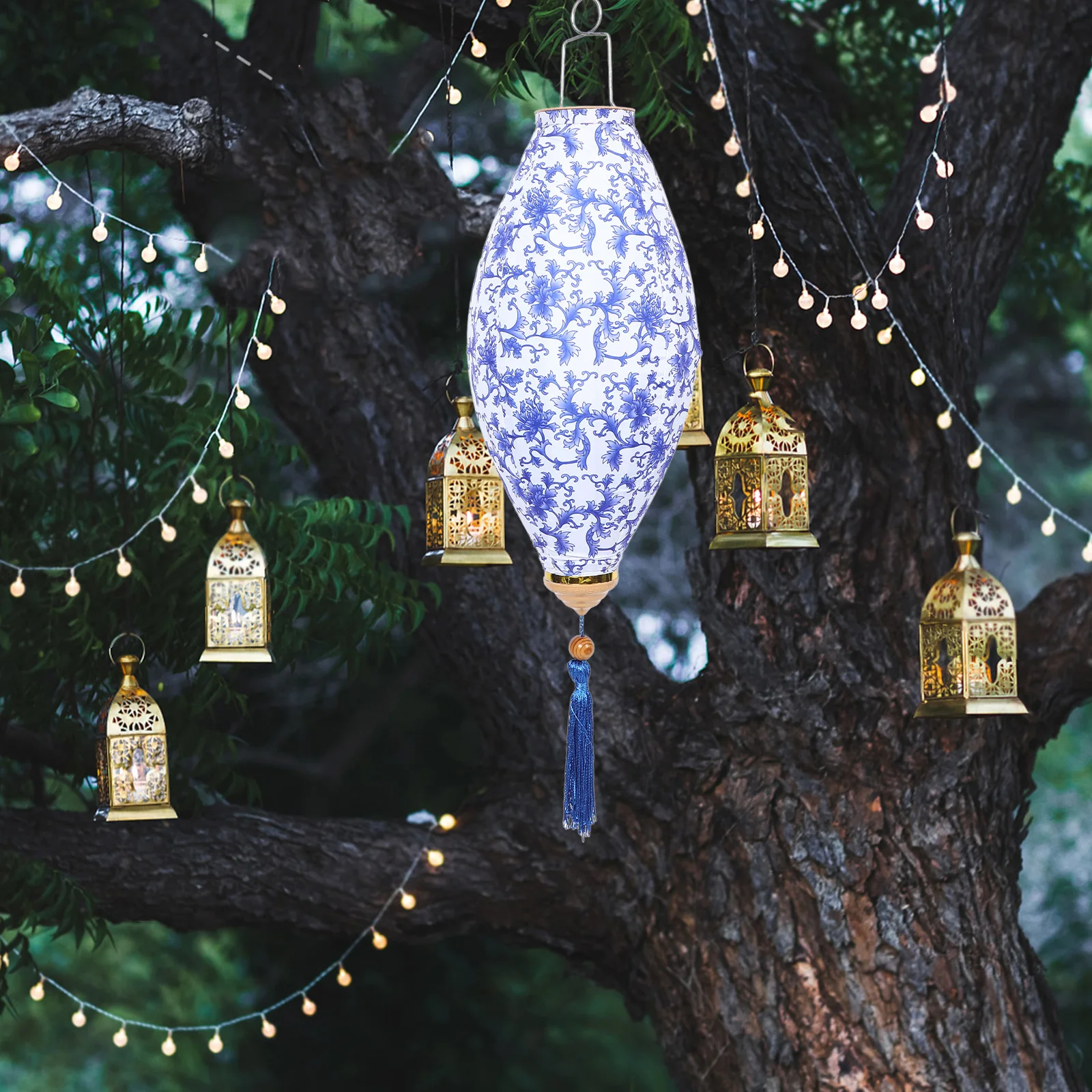 Lantern Decoration Vietnamese Blue Asian Style Outdoor Hanging Solar Lantern Waterproof Garden Party Wedding New Year Birthday
Lantern Decoration Vietnamese Blue Asian Style Outdoor Hanging Solar Lantern Waterproof Garden Party Wedding New Year Birthday