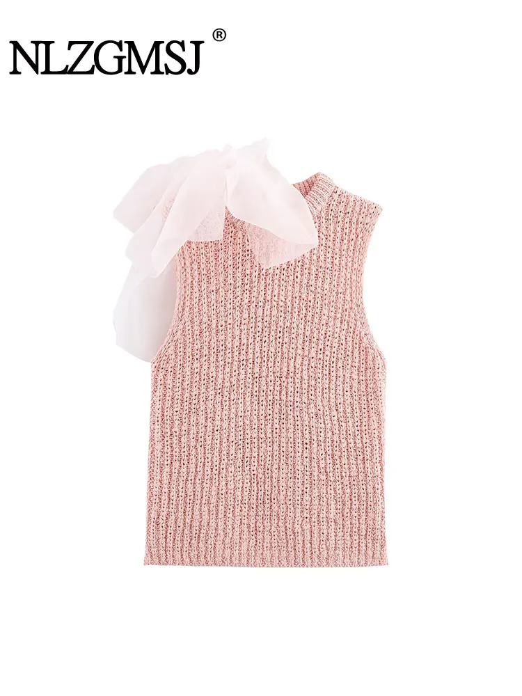 2025 Women's Spring Short Pink Sweater Vests Cropped Knitted Tank Tops Fashion Casual Elegant Y2k Bow Knitwear Tops
2025 Women's Spring Short Pink Sweater Vests Cropped Knitted Tank Tops Fashion Casual Elegant Y2k Bow Knitwear Tops