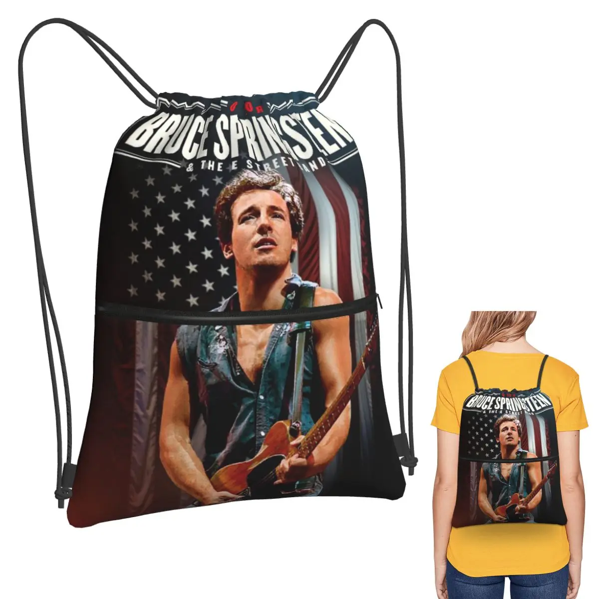 Bruce Springsteen Backpacks Casual Drawstring Bags Sports Bag Book Bags for Travel School
Bruce Springsteen Backpacks Casual Drawstring Bags Sports Bag Book Bags for Travel School