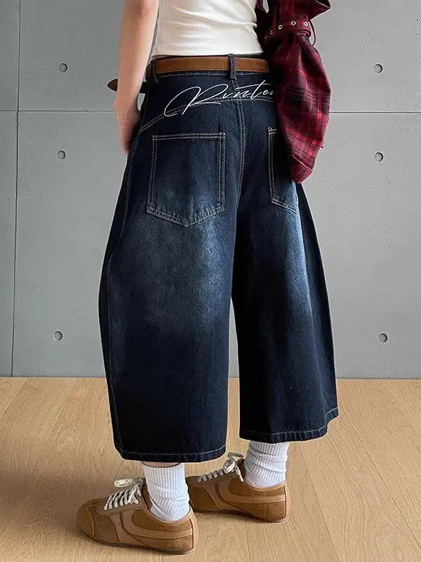 American Retro Embroidered Denim Mid-Rise Wide Leg Jeans Women Summer New Loose Slimming Concealing Seven-Foot Jeans
American Retro Embroidered Denim Mid-Rise Wide Leg Jeans Women Summer New Loose Slimming Concealing Seven-Foot Jeans