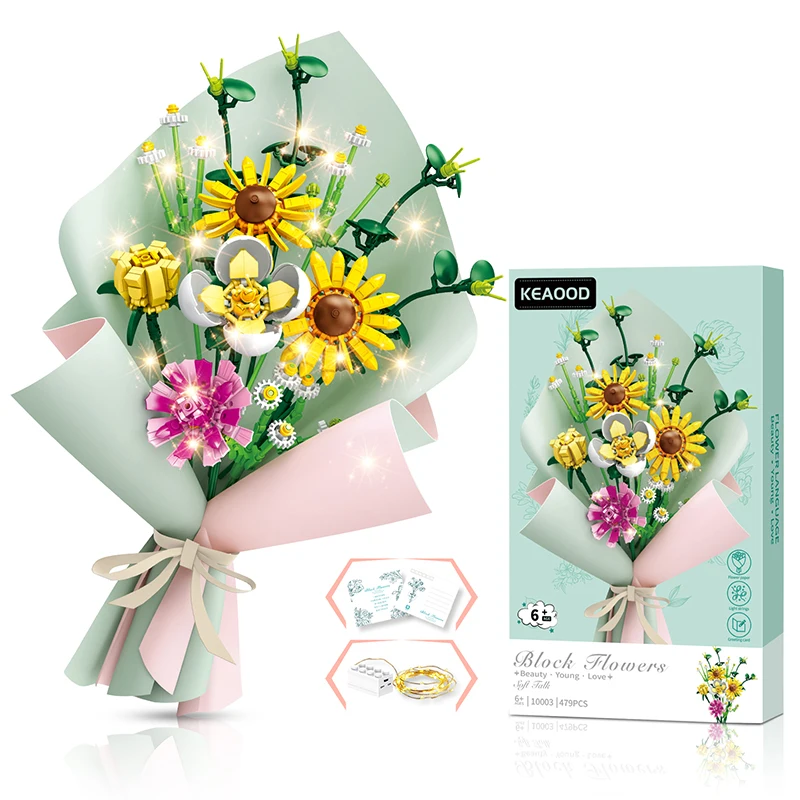 Flower Bouquet Building Blocks DIY Floral Building Toy Sets Moc Building Kits Birthday Gifts for Adults Girl Friends Women
Flower Bouquet Building Blocks DIY Floral Building Toy Sets Moc Building Kits Birthday Gifts for Adults Girl Friends Women