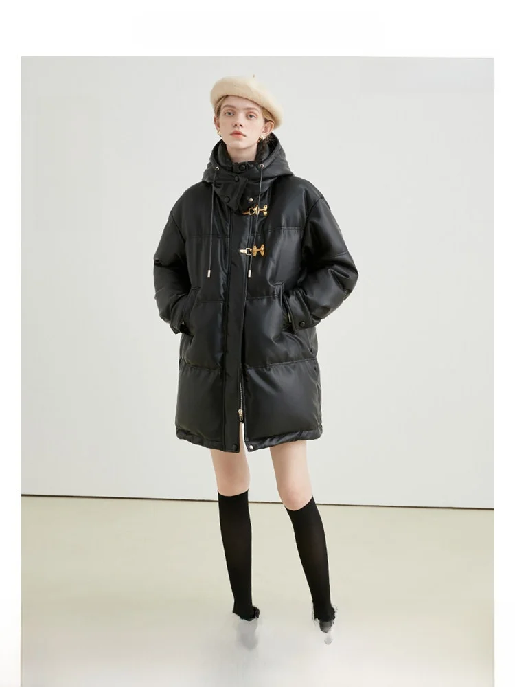 Vega Chang Tee-Proof Technology 90 White Du down Winter Coat with Hat Matte Leather Women's Mid-Length Jaet
Vega Chang Tee-Proof Technology 90 White Du down Winter Coat with Hat Matte Leather Women's Mid-Length Jaet