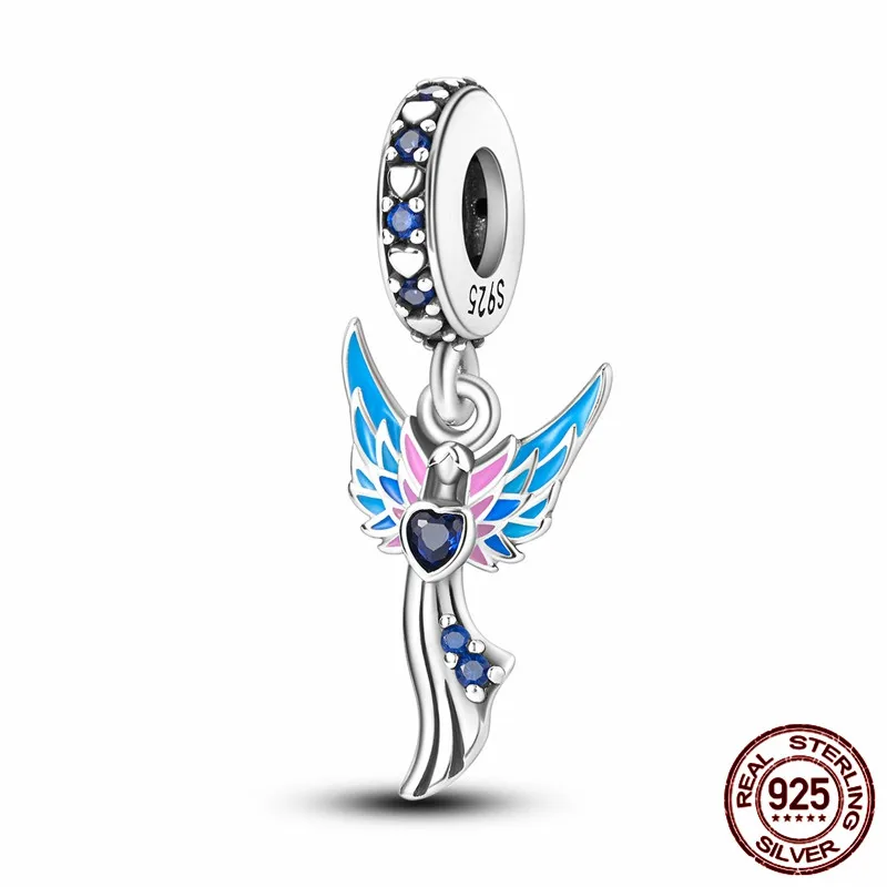 This S925 sterling silver angel charm paired with an original bracelet is a DIY jewelry gift perfect for women.
This S925 sterling silver angel charm paired with an original bracelet is a DIY jewelry gift perfect for women.