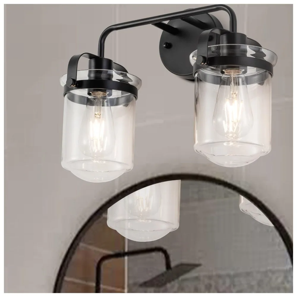 2 Arm Industrial Wall Sconce 2 Light Clear Glass Shade Fixture For Bathroom Vanity Over Kitchen Sink E26 Socket No Bulb Included
2 Arm Industrial Wall Sconce 2 Light Clear Glass Shade Fixture For Bathroom Vanity Over Kitchen Sink E26 Socket No Bulb Included