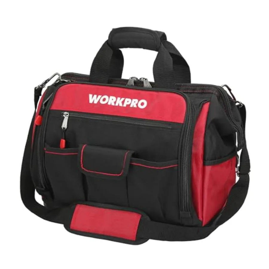 16" Top Wide Mouth Tool Bag with Water Proof Rubber Base Multi-Compartment 46 Pockets For Tool Organizer and Storage
16" Top Wide Mouth Tool Bag with Water Proof Rubber Base Multi-Compartment 46 Pockets For Tool Organizer and Storage