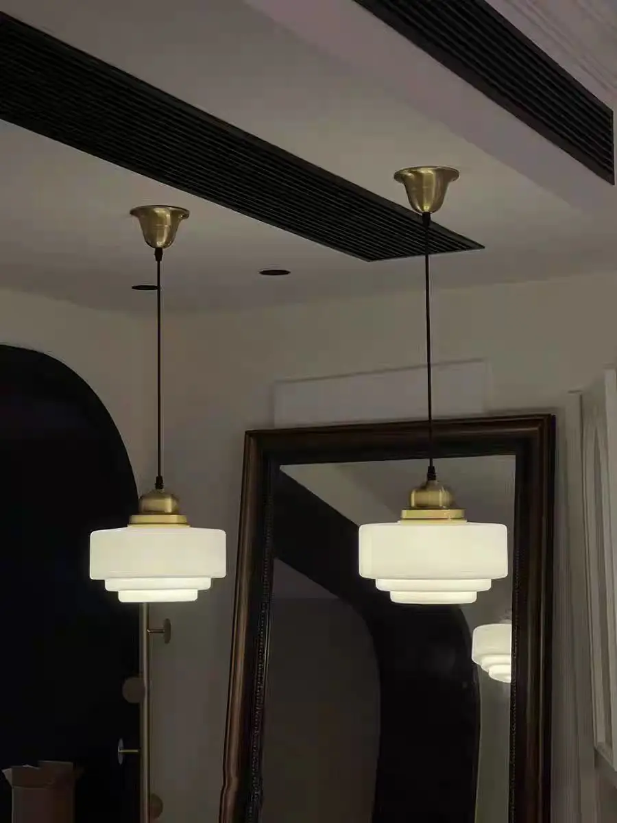 Vintage glossy glass chandelier American brass corridor hanging pendant light coffee table dining table kitchen bedroom bedside
Vintage glossy glass chandelier American brass corridor hanging pendant light coffee table dining table kitchen bedroom bedside