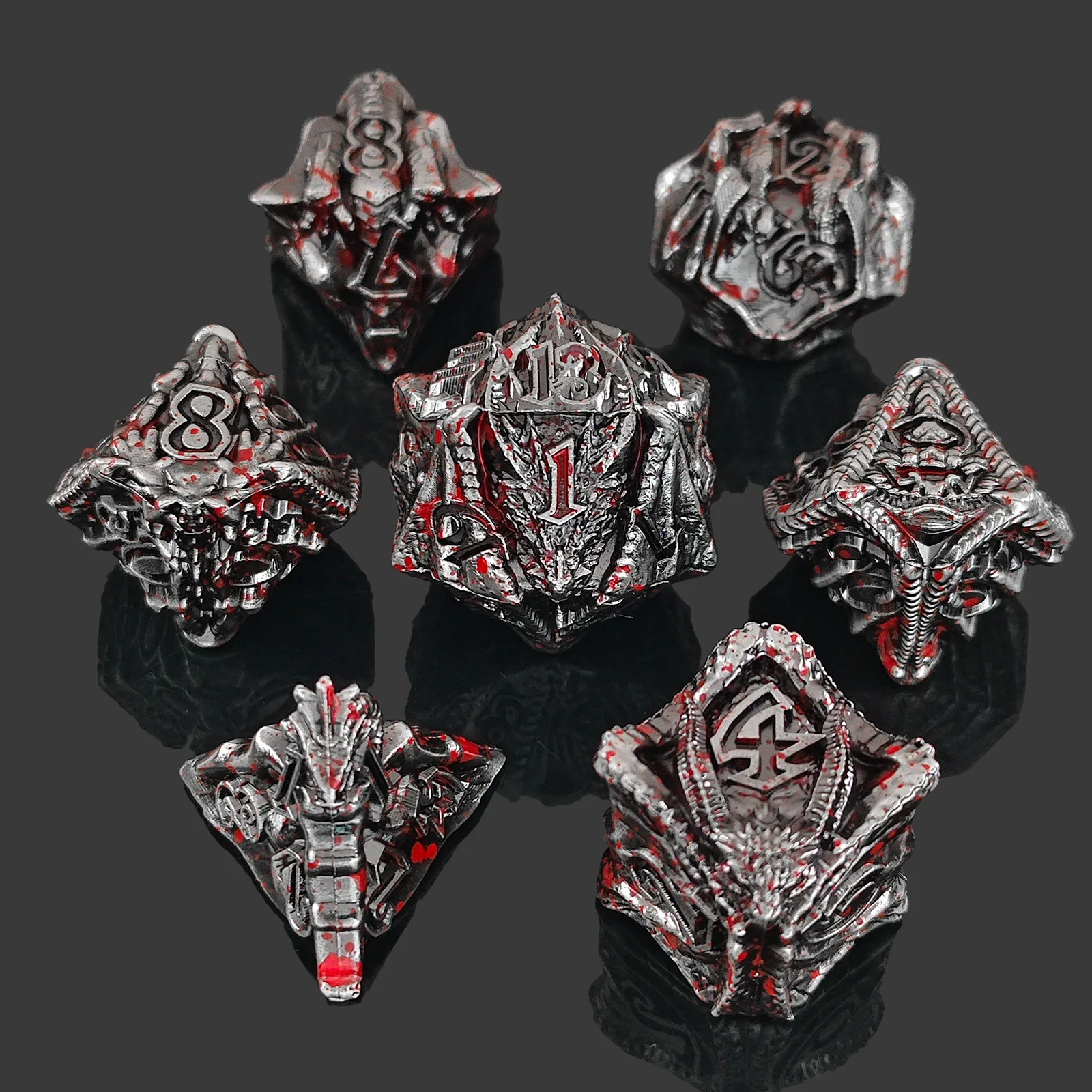 DND Metal Polyhedral Dice Set D& Dungeons&Dragons role-playing game dice mechanical gear metal solid dice 7-piece set
DND Metal Polyhedral Dice Set D& Dungeons&Dragons role-playing game dice mechanical gear metal solid dice 7-piece set