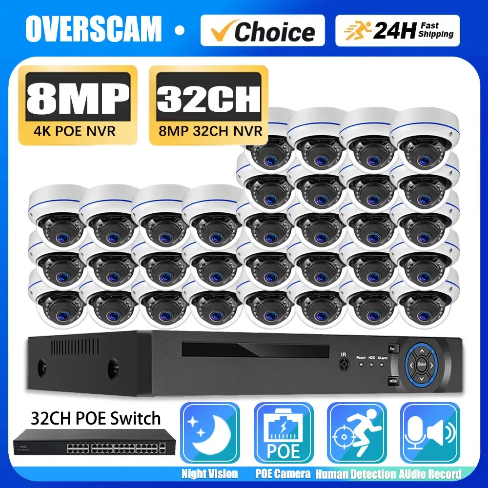 4K NVR Kit 8MP POE CCTV Camera 32CH Security System Kit Explosion-Proof Dome POE IP Camera Video Surveillance System Set H.265
4K NVR Kit 8MP POE CCTV Camera 32CH Security System Kit Explosion-Proof Dome POE IP Camera Video Surveillance System Set H.265