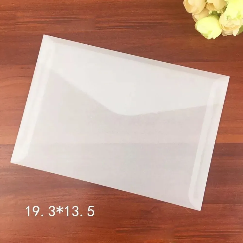 50Pcs Translucent Invitation Envelopes 12.5x17.5cm Simple Elegant Design for Wedding Engagement Anniversary Festival
50Pcs Translucent Invitation Envelopes 12.5x17.5cm Simple Elegant Design for Wedding Engagement Anniversary Festival