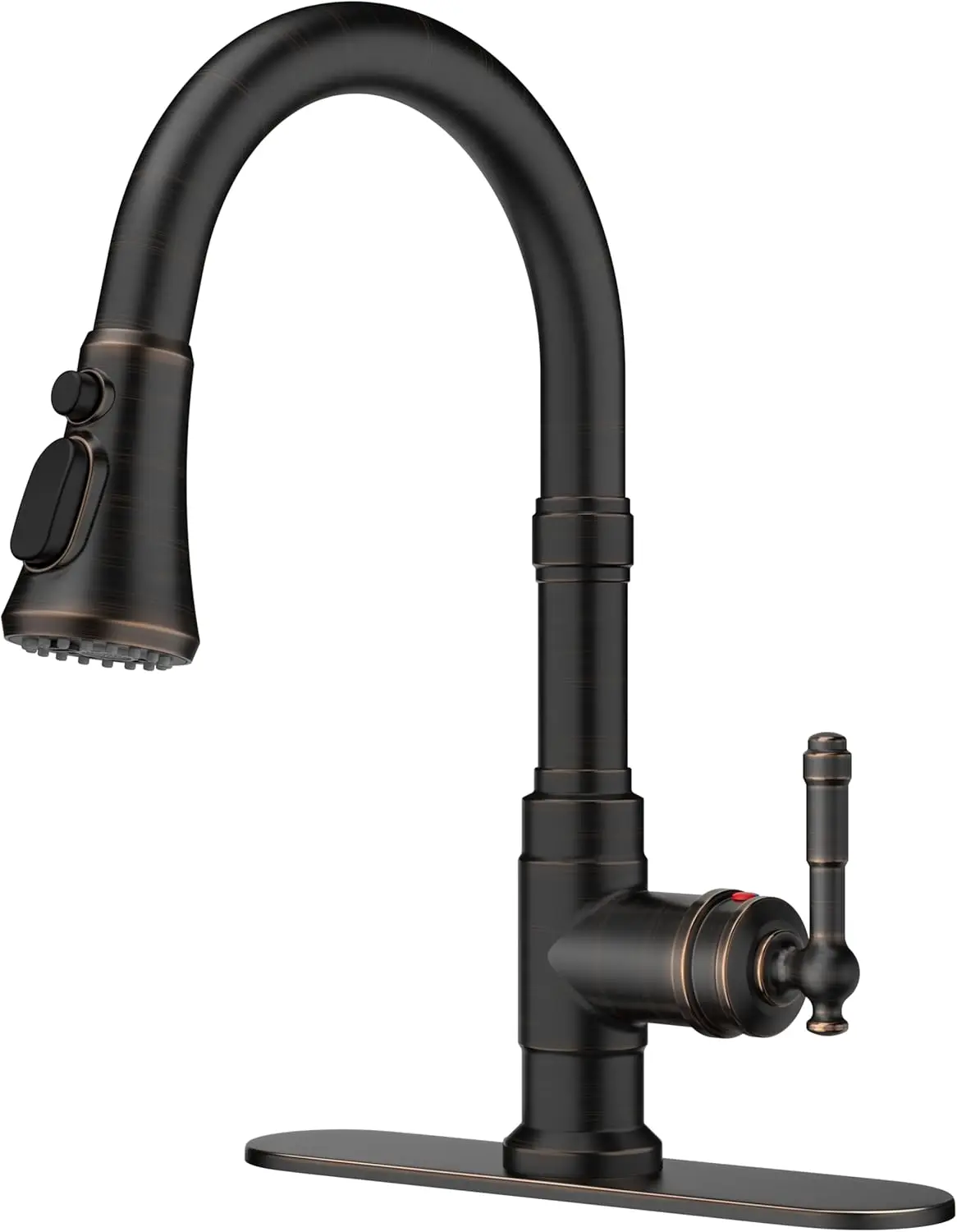 Vintage Kitchen Faucet with Pull Down Sprayer, Oil Rubbed Bronze, High Arc Single Handle for Farmhouse RV Bar, 1 or 3 Hole Fit
Vintage Kitchen Faucet with Pull Down Sprayer, Oil Rubbed Bronze, High Arc Single Handle for Farmhouse RV Bar, 1 or 3 Hole Fit