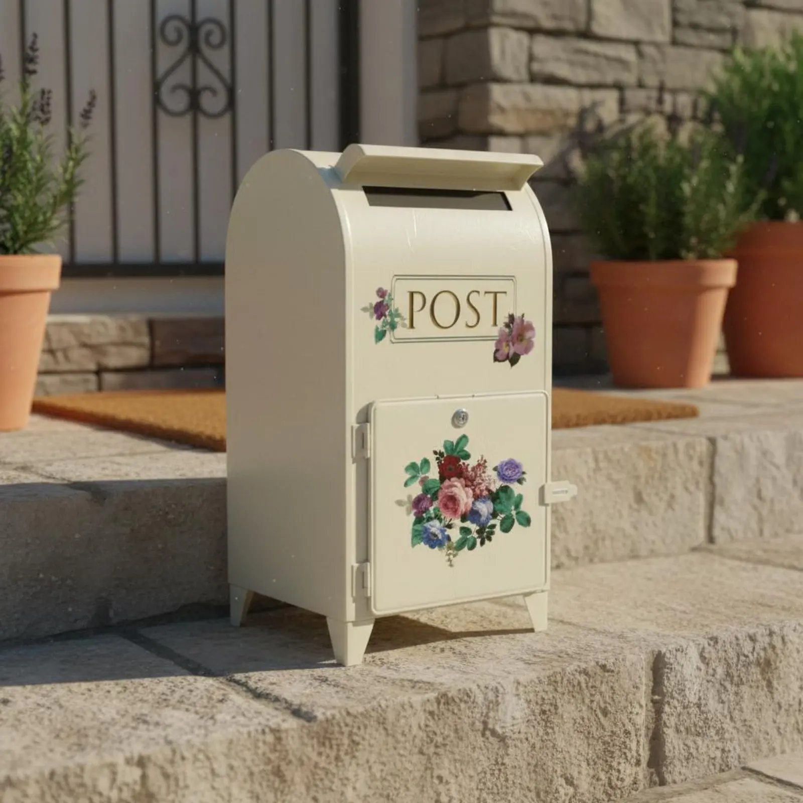 European Design Post Box Floral Design Vintage Wall Mailbox Wall Mount Mailbox Spacious Decorative Mail Box for Outdoor
European Design Post Box Floral Design Vintage Wall Mailbox Wall Mount Mailbox Spacious Decorative Mail Box for Outdoor