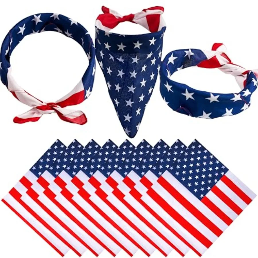 6 Pcs 4th of July Patriotic Bandanas, American Flag Bandanas Headbands for Men and Women, 4th of July Bandana for Party Favors,
6 Pcs 4th of July Patriotic Bandanas, American Flag Bandanas Headbands for Men and Women, 4th of July Bandana for Party Favors,