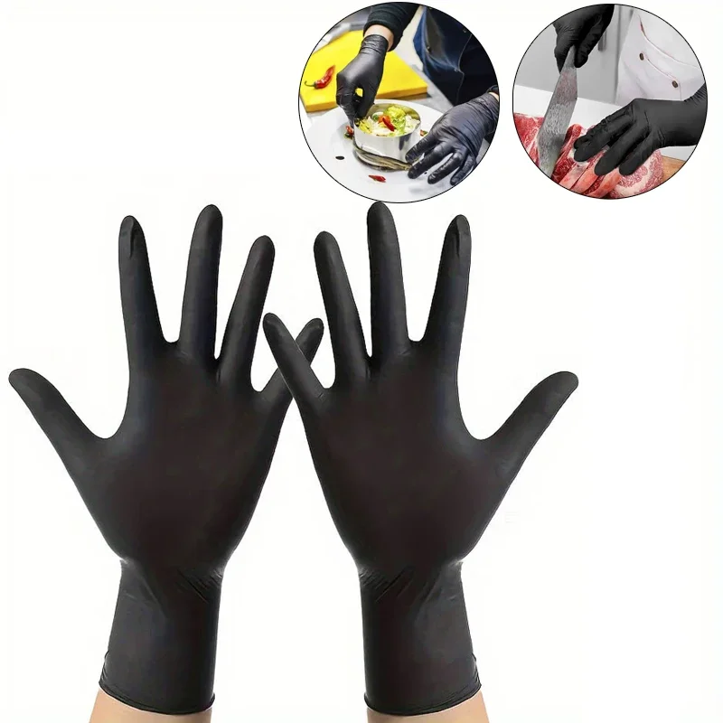 Portable Black Composite Nitrile Rubber High-Elasticity Disposable Gloves Food Work latex Gloves Cleaning Waterproof Gloves
Portable Black Composite Nitrile Rubber High-Elasticity Disposable Gloves Food Work latex Gloves Cleaning Waterproof Gloves