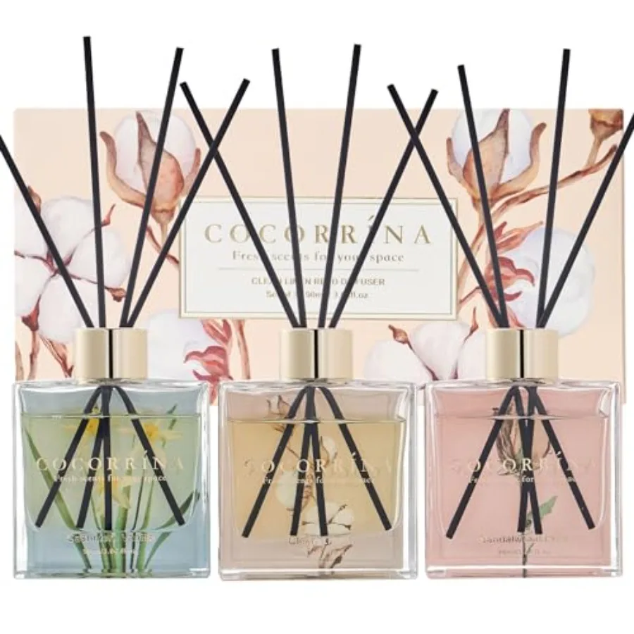Reed Diffuser Set of 3-3 Pack/ 3.04 Fl.oz Diffuser with 24 Sticks Reed Diffuser for Home Bathroom Office Decor
Reed Diffuser Set of 3-3 Pack/ 3.04 Fl.oz Diffuser with 24 Sticks Reed Diffuser for Home Bathroom Office Decor