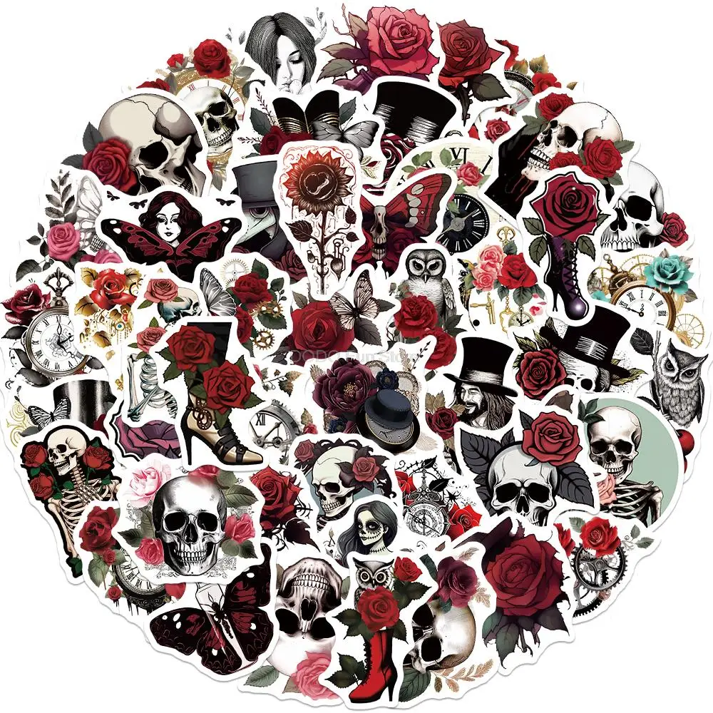 50PCS Cool Gothic Punk Rose Stickers Clock Graffiti Decals Kids Toy DIY Diary Suitcase Scrapbook Phone Laptop Bike Toys
50PCS Cool Gothic Punk Rose Stickers Clock Graffiti Decals Kids Toy DIY Diary Suitcase Scrapbook Phone Laptop Bike Toys