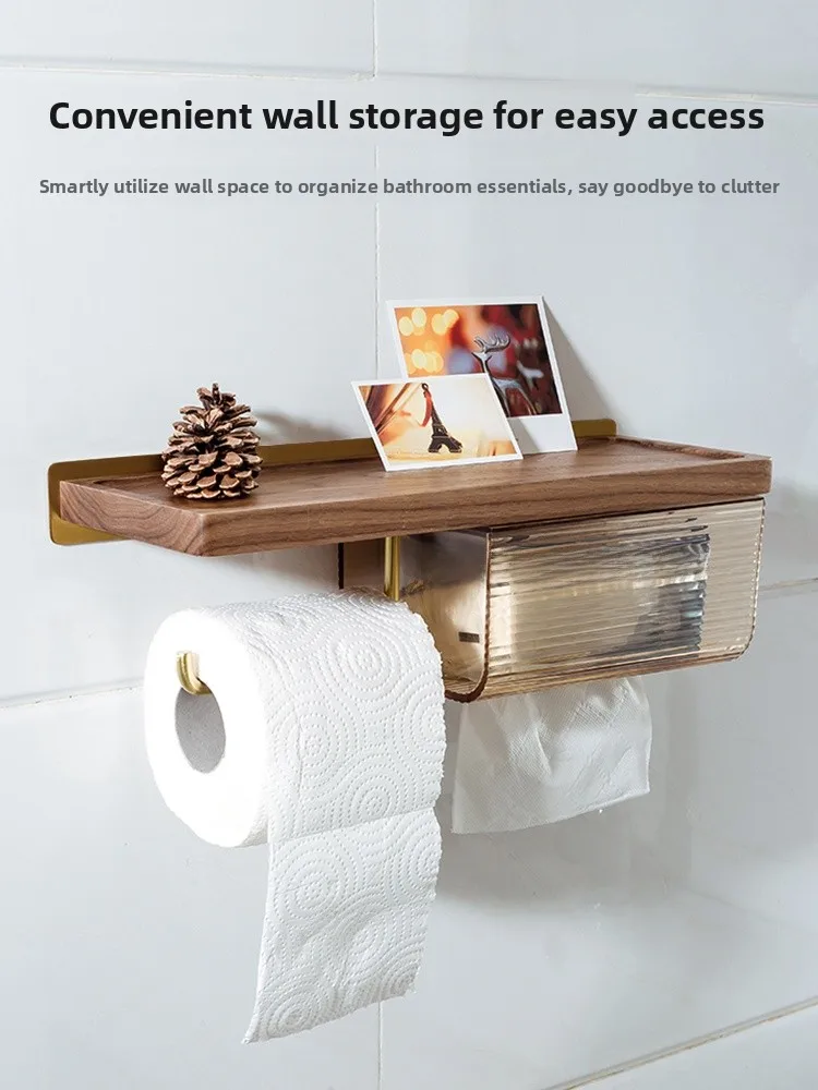 Black Walnut Bathroom Toilet Tissue Box No Drilling Required Hand Washing Room Storage Shelf Bathroom Roll Tissue Holder
Black Walnut Bathroom Toilet Tissue Box No Drilling Required Hand Washing Room Storage Shelf Bathroom Roll Tissue Holder