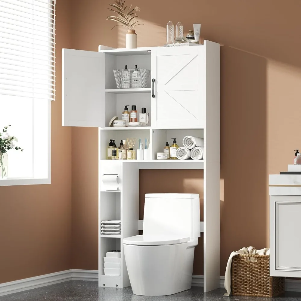 Over The Toilet Storage Cabinet, 32'' Wide Bathroom Shelf Over Toilet for Bathroom, Laundry, Anti-Tip Design & Adjustable Shelf
Over The Toilet Storage Cabinet, 32'' Wide Bathroom Shelf Over Toilet for Bathroom, Laundry, Anti-Tip Design & Adjustable Shelf