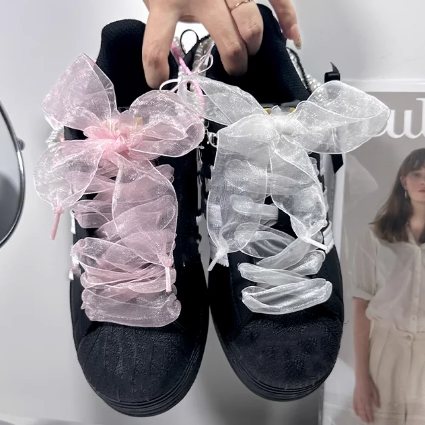4Cm Wide Fairy Organza Shoelaces for Women Sneakers Chiffon Yarn Shoelaces Flat Bow widen Shoe Laces Beauty Training Shoes Laces
4Cm Wide Fairy Organza Shoelaces for Women Sneakers Chiffon Yarn Shoelaces Flat Bow widen Shoe Laces Beauty Training Shoes Laces