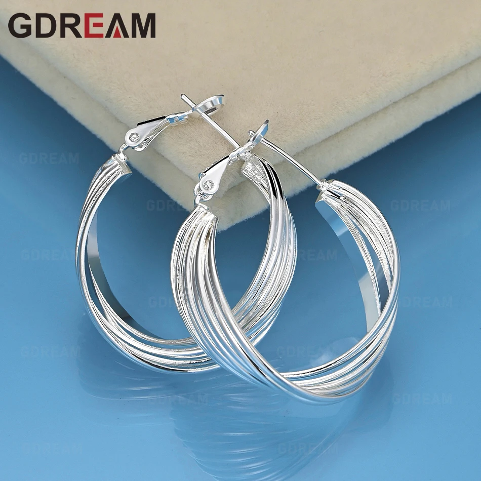 GDREAM 925 Sterling Silver Small Hoop Earrings, Hong Kong Style Elegant Evening Jewelry
GDREAM 925 Sterling Silver Small Hoop Earrings, Hong Kong Style Elegant Evening Jewelry