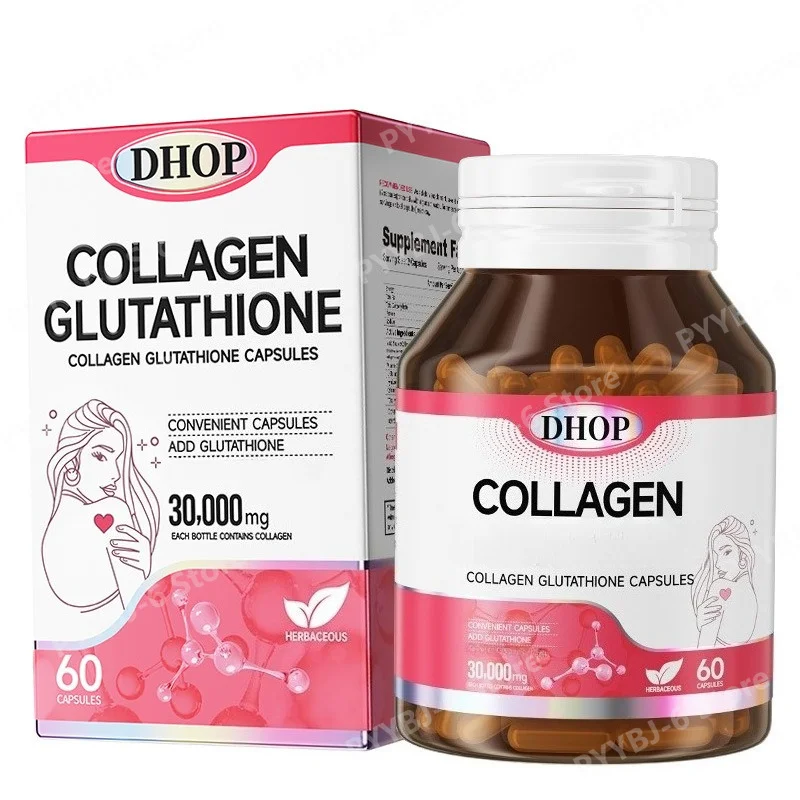 DHOP Collagen Glutathione Softgels with Vitamin C Dietary Supplement for Skin Hydration & Antioxidant Support 60Count for Adults
DHOP Collagen Glutathione Softgels with Vitamin C Dietary Supplement for Skin Hydration & Antioxidant Support 60Count for Adults