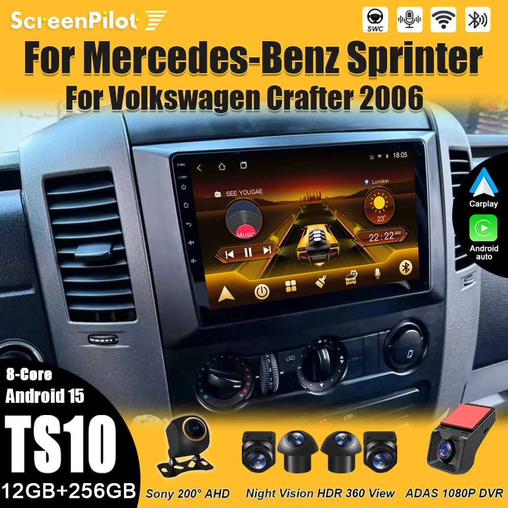 Android 15 For Mercedes-Benz Sprinter For Volkswagen Crafter 2006 Car Radio Intelligent System Carplay Touch Screen 8 Core Wifi
Android 15 For Mercedes-Benz Sprinter For Volkswagen Crafter 2006 Car Radio Intelligent System Carplay Touch Screen 8 Core Wifi