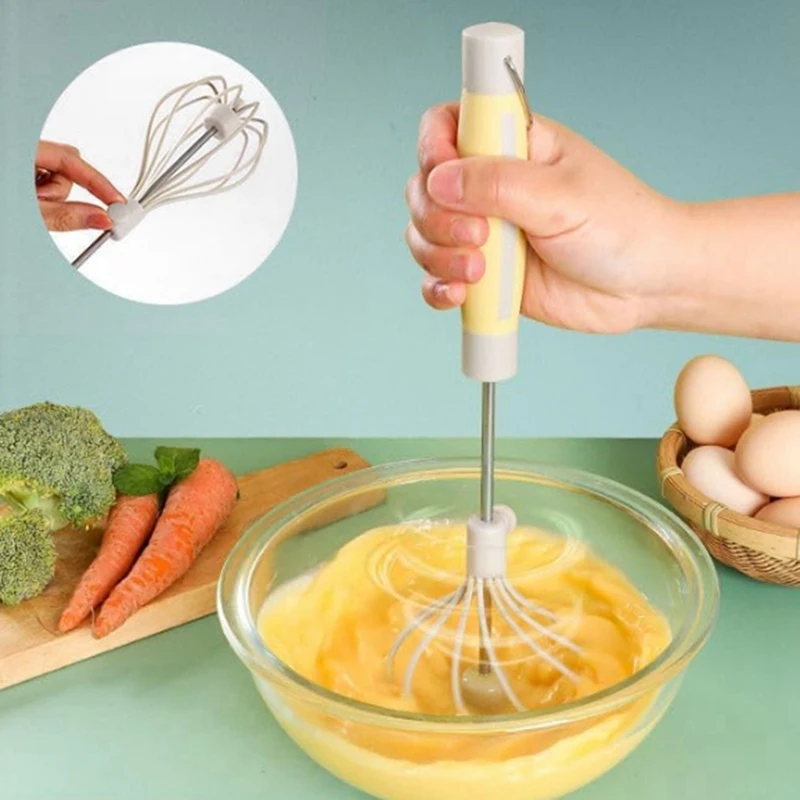 Hot Stainless Steel Semi Automatic Whisk,Rotating Automatic Eggbeater, Hand Push Mixer Stirrer Tool Manual Egg Shaker
Hot Stainless Steel Semi Automatic Whisk,Rotating Automatic Eggbeater, Hand Push Mixer Stirrer Tool Manual Egg Shaker