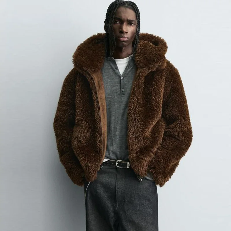 Autumn and Winter Faux Leather Lamb Hooded Fashionable Jacket Thickened Warm Temperament Casual Coat
Autumn and Winter Faux Leather Lamb Hooded Fashionable Jacket Thickened Warm Temperament Casual Coat