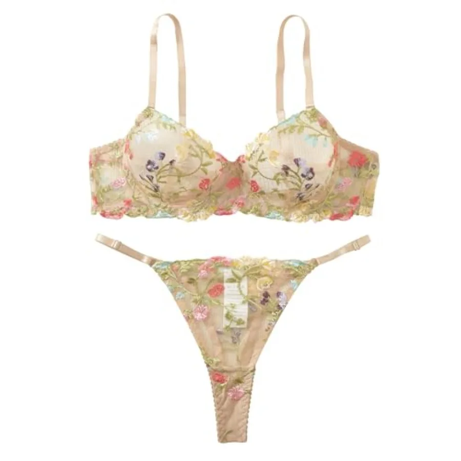 Sexy Florl Emroide Flower Mesh Underwire Push Up Lingerie Set
Sexy Florl Emroide Flower Mesh Underwire Push Up Lingerie Set