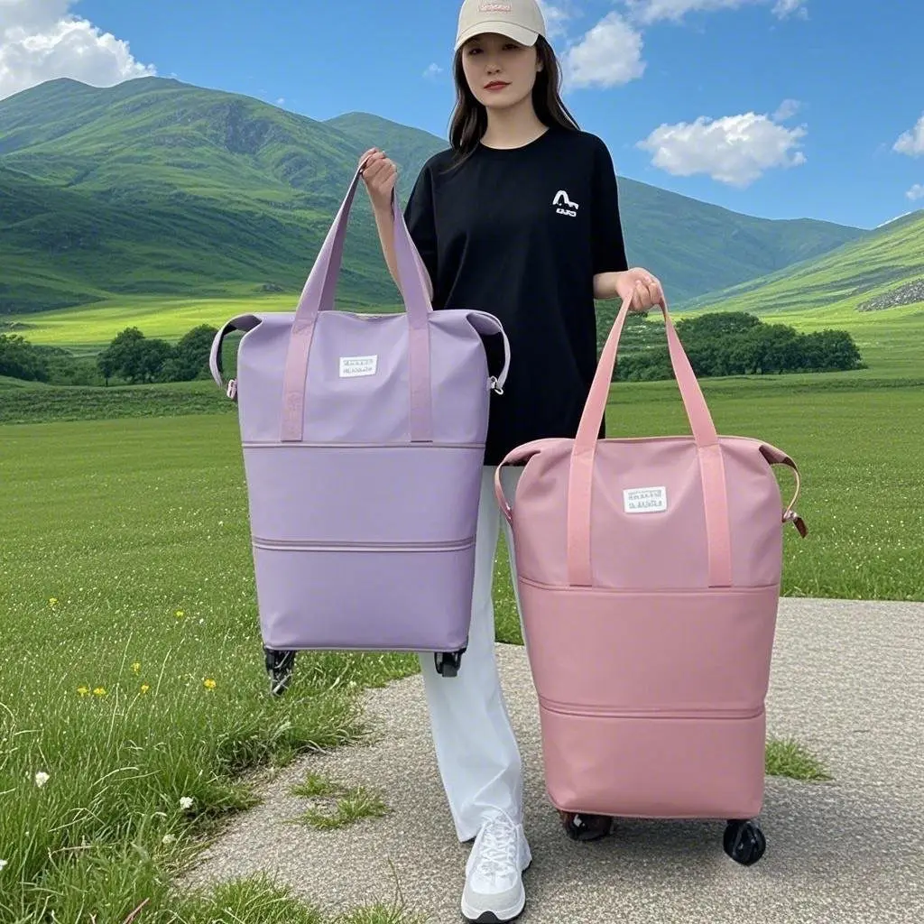Large Capacity Travel Bag with Wheels Portable Handheld Duffel Bag Foldable Luggage Storage Bag for Men Women Short Trip Materni
Large Capacity Travel Bag with Wheels Portable Handheld Duffel Bag Foldable Luggage Storage Bag for Men Women Short Trip Materni