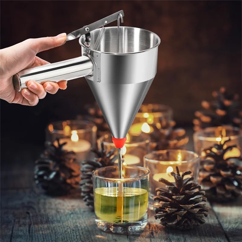 B97A-Stainless Steel Funnel Cake Dispenser With Stand Squeeze Handle,For Pancake Batter- Cupcake Compatible Maker Tool
B97A-Stainless Steel Funnel Cake Dispenser With Stand Squeeze Handle,For Pancake Batter- Cupcake Compatible Maker Tool