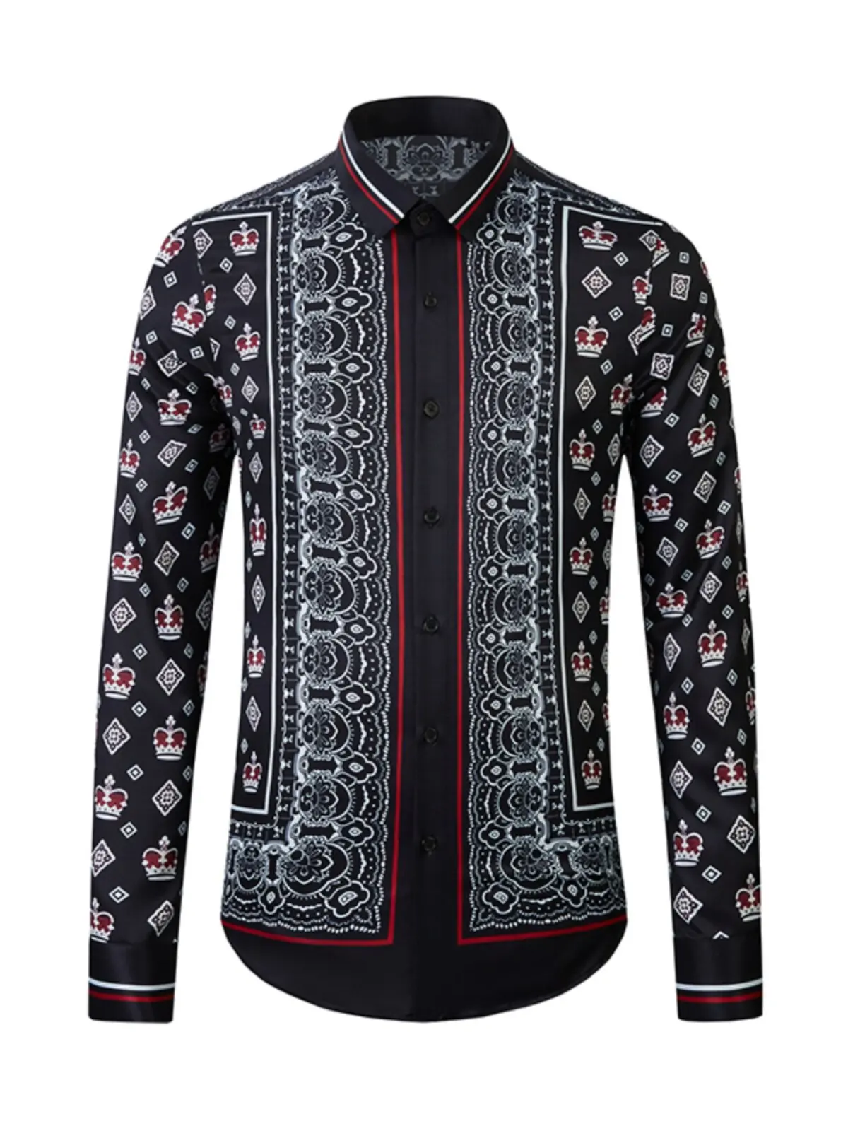 European royal crown paisley patterned shirt - lightweight luxury gentleman's business party high-quality long-sleeved shirt
European royal crown paisley patterned shirt - lightweight luxury gentleman's business party high-quality long-sleeved shirt