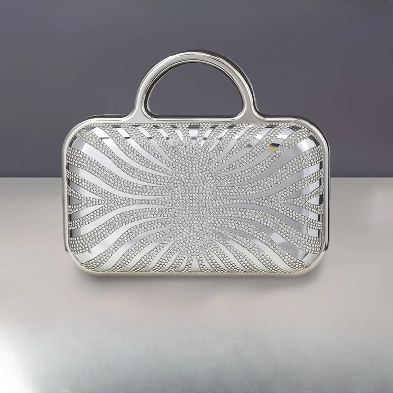 New women's banquet dress diamond-encrusted tote bag radial pattern flash diamond dinner bag high-end clutch bag
New women's banquet dress diamond-encrusted tote bag radial pattern flash diamond dinner bag high-end clutch bag