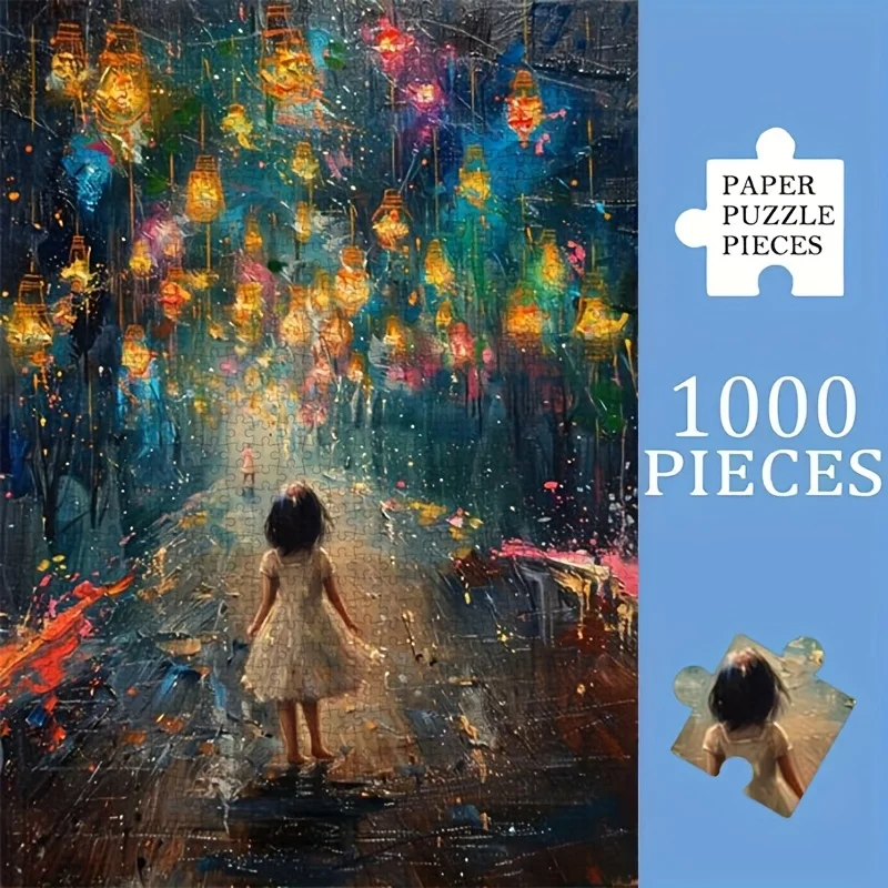 75*50cm 1000 Pieces Jigsaw Puzzle Dreamy Colored Little Girl Stress Reducing Toys Holiday gift Perfect for DIY Creative
75*50cm 1000 Pieces Jigsaw Puzzle Dreamy Colored Little Girl Stress Reducing Toys Holiday gift Perfect for DIY Creative