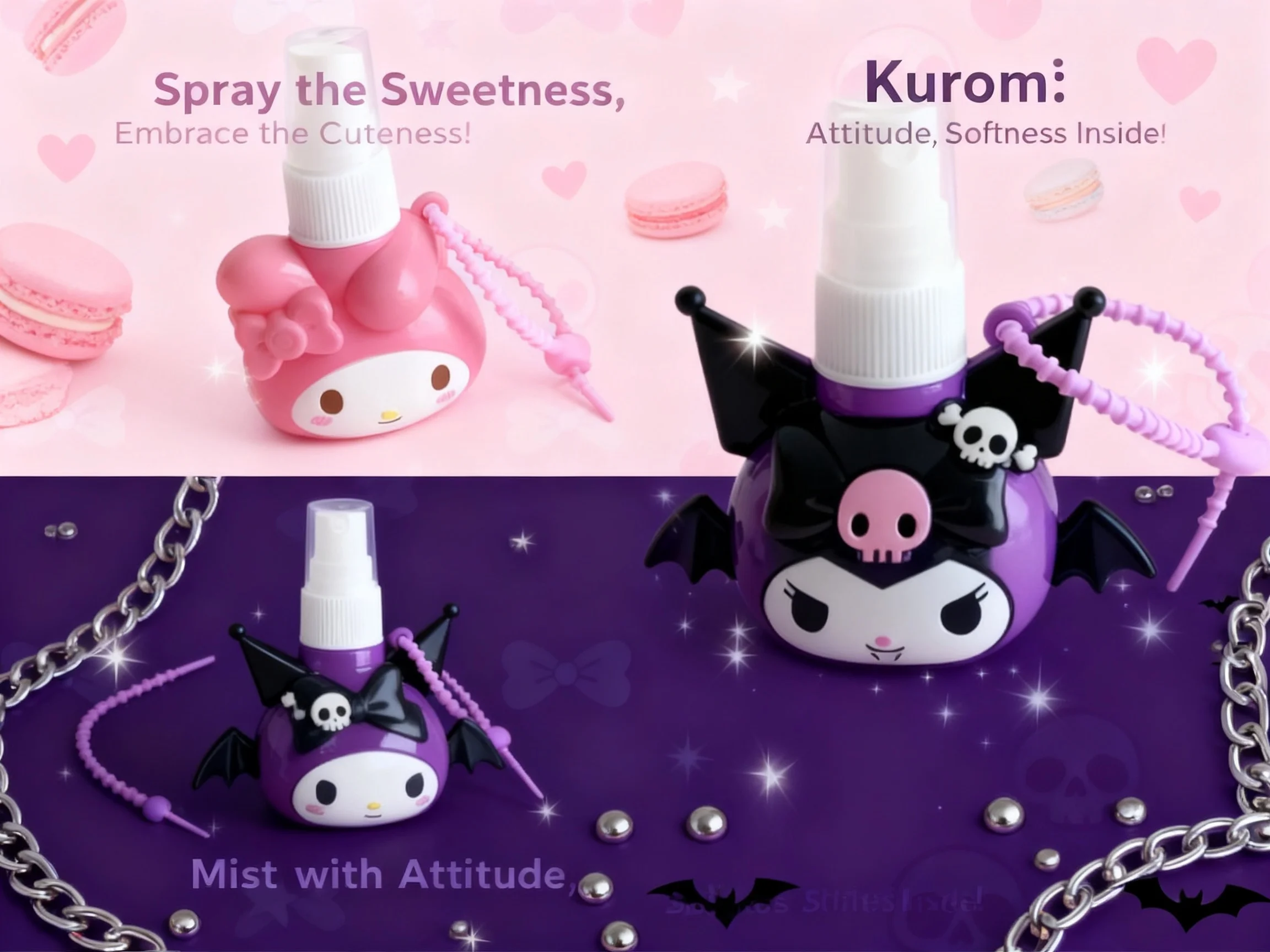 Portable Kawaii Sanrio Kuromi Cinnamoroll My Melody Alcohol Spray Bottle 50ml Travel Student Cosmetics Perfume Press
Portable Kawaii Sanrio Kuromi Cinnamoroll My Melody Alcohol Spray Bottle 50ml Travel Student Cosmetics Perfume Press