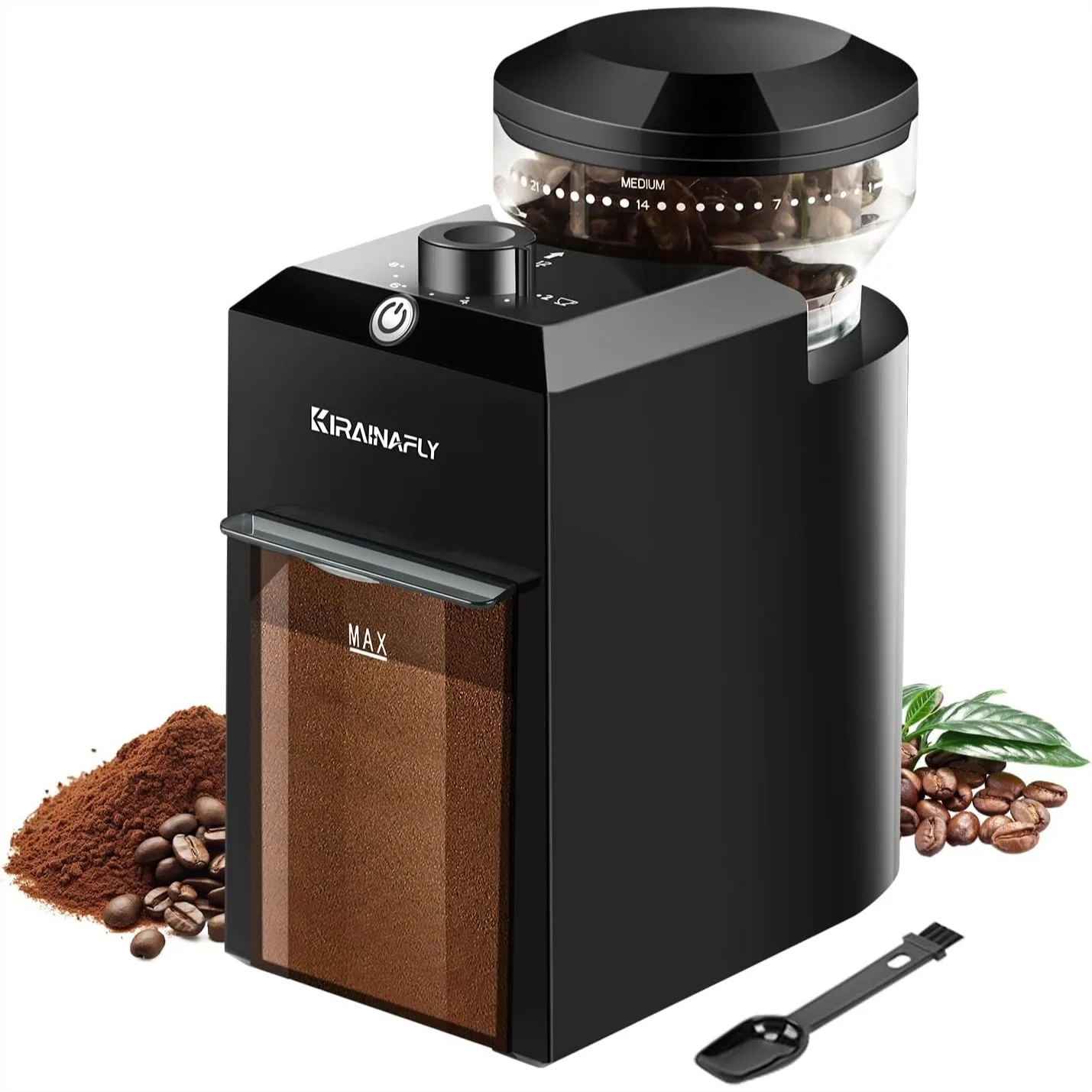 Electric Burr Coffee Grinder with 28 Precise Grind Settings for French Press, Drip Coffee, Espresso, 12 Cups, Black
Electric Burr Coffee Grinder with 28 Precise Grind Settings for French Press, Drip Coffee, Espresso, 12 Cups, Black