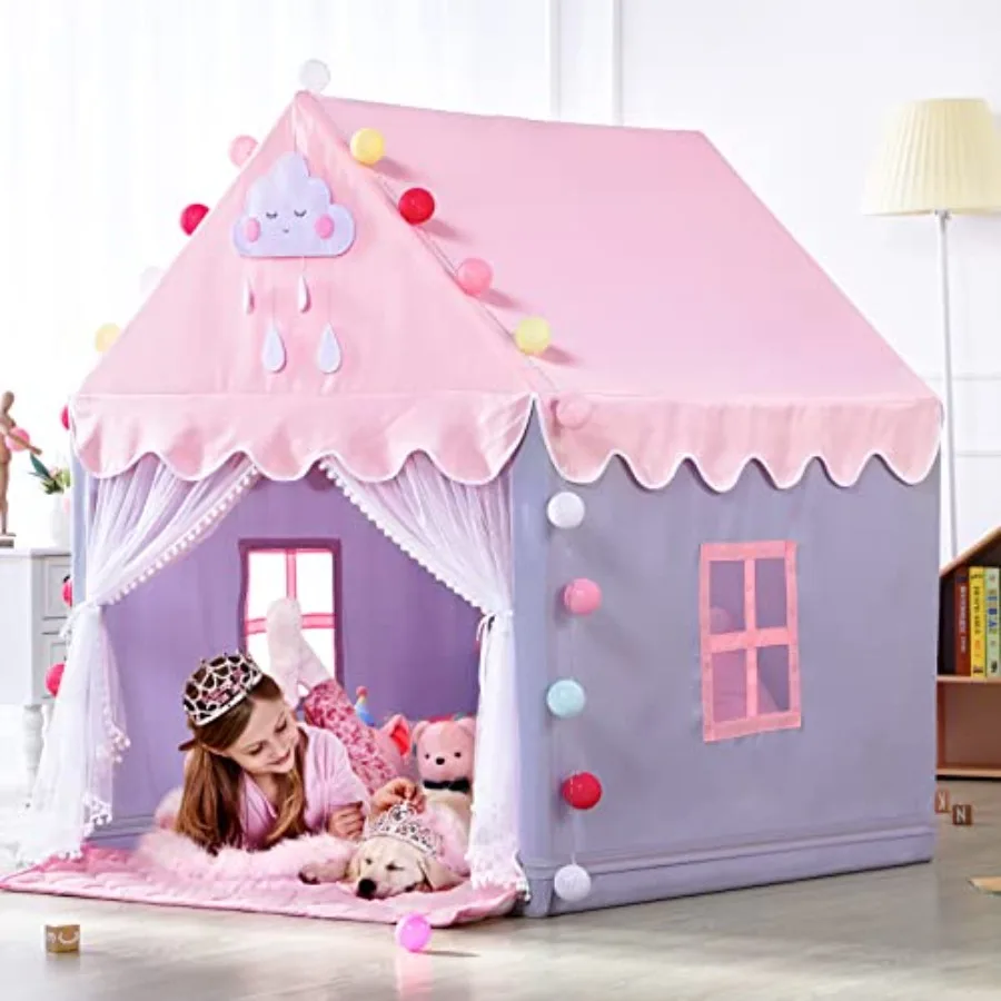 Large Pink and Gray Fairy Playhouse Tent for Girls Princess Castle Play Tent Gift Toy for Toddler Indoor Outdoor Play Space
Large Pink and Gray Fairy Playhouse Tent for Girls Princess Castle Play Tent Gift Toy for Toddler Indoor Outdoor Play Space