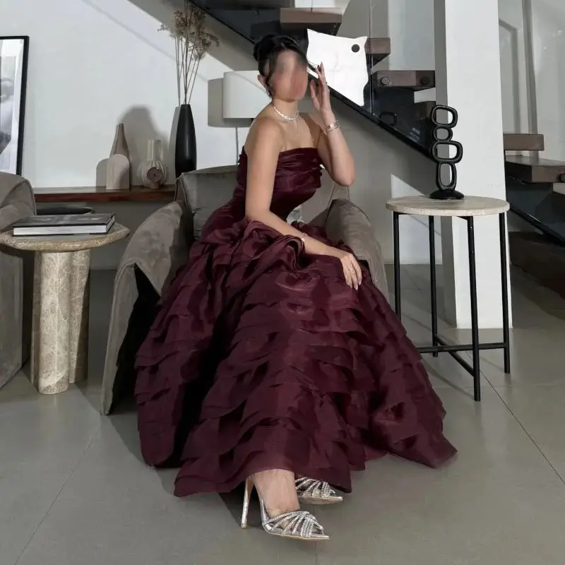 Vintage Dark Red Prom Dresses A Line Sweetheart Tiered Evening Gowns Charming Floor Length Beach Party Robes Customzied
Vintage Dark Red Prom Dresses A Line Sweetheart Tiered Evening Gowns Charming Floor Length Beach Party Robes Customzied